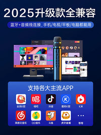 Wireless Bluetooth Karaoke Microphone with Integrated Speaker for Mobile Phone and TV