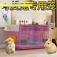Large Indoor Rabbit Cage with Automatic Waste Cleaning for Guinea Pigs and Small Pets