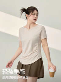 Plus Size Women's Yoga Tops, Quick-Dry Short Sleeve T-Shirts for Summer Sports & Fitness