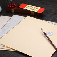 Thickened Gold-Edged Xuan Paper Hard Cardboard Cloud Dragon Bark Paper Antique Silk Texture Half-Sized Xuan Paper for Chinese Painting and Calligraphy