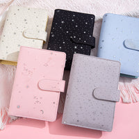 A6 Starry Sky Loose-Leaf Budget Planner Notebook with Cash Envelopes and Stickers