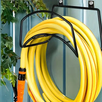 Heavy-Duty Wall-Mounted Metal Garden Hose Holder Rustproof Water Pipe Storage Rack