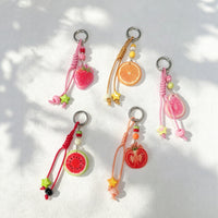 Fruit Slice Keychain Charm for Bags and Keys