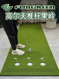 Indoor Golf Putting Green Practice Mat Set for Home and Office - Portable Golf Training Aid