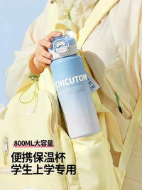 Kids' Insulated Water Bottle with Straw - 2026 New Design, High-Capacity for School & Sports
