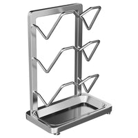 304 Stainless Steel Pot Lid Holder Countertop Kitchen Organizer for Cutting Boards and Utensils