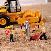 VM 1:50/1:64 Construction Worker Figures Miniature Scene Model Hand-Painted