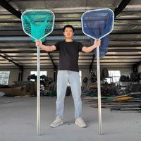 Stainless Steel Integrated Fishing Landing Net for Large Fish and Shrimp