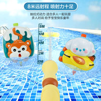 Electric Backpack Water Gun Toy for Kids - Dinosaur Pull-Out Water Blaster with Large Capacity