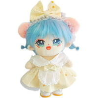 20cm Star Idol Cotton Doll with Skeleton or Boneless Options, Fluffy Hair