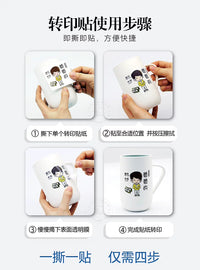 Family Member Cartoon Waterproof Labels for Toothbrush Cups