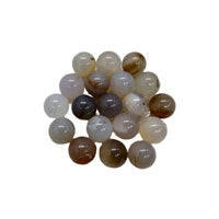 White Agate Polished Spheres for Aquarium & Planter Decoration