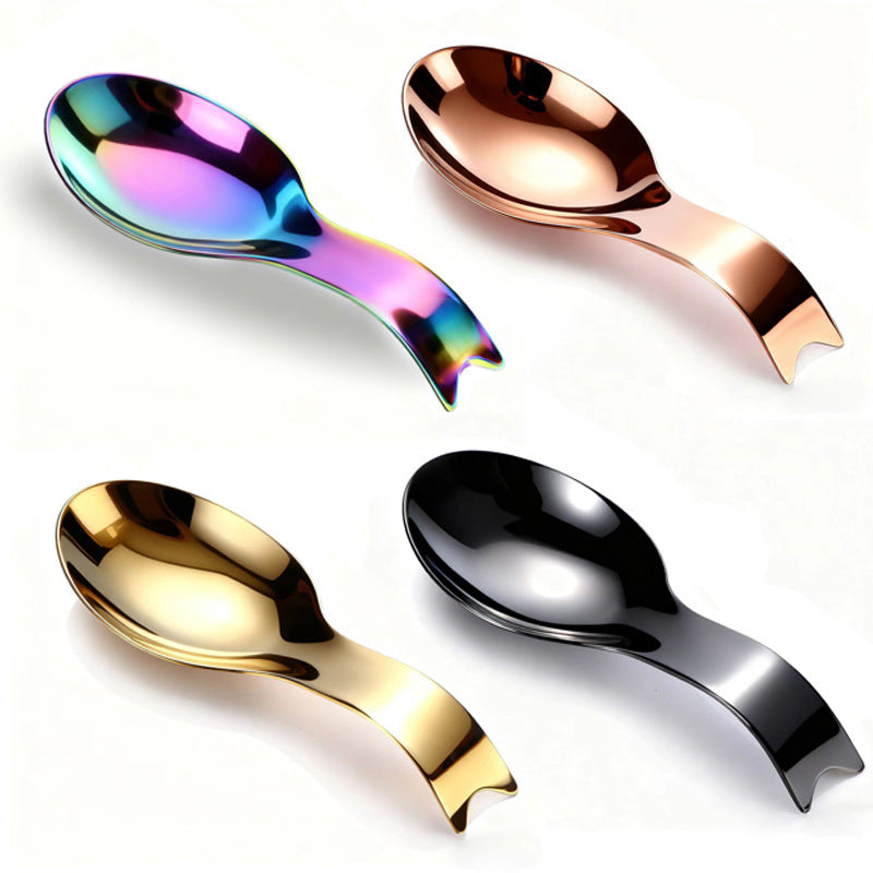 Stainless Steel Fish Tail Spoon Rest for Kitchen Utensils
