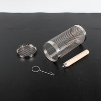 Stainless Steel Rotating BBQ Grill Basket for Outdoor Smoker Roaster
