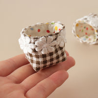 1:12 Dollhouse Miniature Fabric Storage Basket Model
