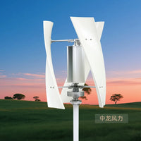 Vertical Axis Wind Turbine Generator with 3 Blades and Controller for Home Use, Low Start-Up Wind Speed