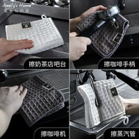 Barista Coffee Machine Waffle Weave Cleaning Cloths, Super Absorbent Kitchen Dish Towels
