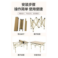 Portable Folding Camping Table and Chair Set for Outdoor Patio Picnic Fishing