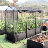 Greenhouse Grow Tent with Steel Frame for Plants, Flowers, and Vegetables - Sunshade, Insect-Proof, Rainproof