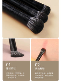 Soft Synthetic Fiber Eyeshadow Brush Set for Blending, Eyeliner, and Detail Work