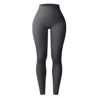 Women's Seamless Ribbed High Waist Yoga Leggings, Workout Pants