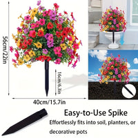 Artificial Violet Ground Plug Flowers for Outdoor Garden & Balcony Decor