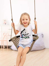 Hand-Woven Indoor/Outdoor Swing Chair for Kids & Adults