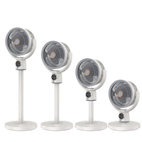 Portable USB Rechargeable Floor/Desk Air Circulator Fan with Remote Control and Timer