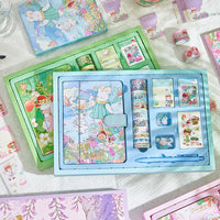 Cute Cartoon Notebook Gift Set for Girls, Creative Stationery Planner with Loose-Leaf Pages
