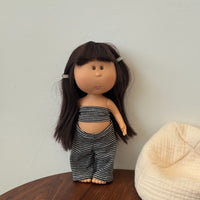 Doll Clothes Set for 24cm Mia Dolls - Striped Tube Top & Sweatpants Outfit