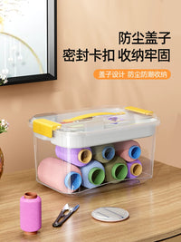 Multi-layer Sewing Kit Storage Box with Dividers for Thread, Buttons, and Craft Supplies