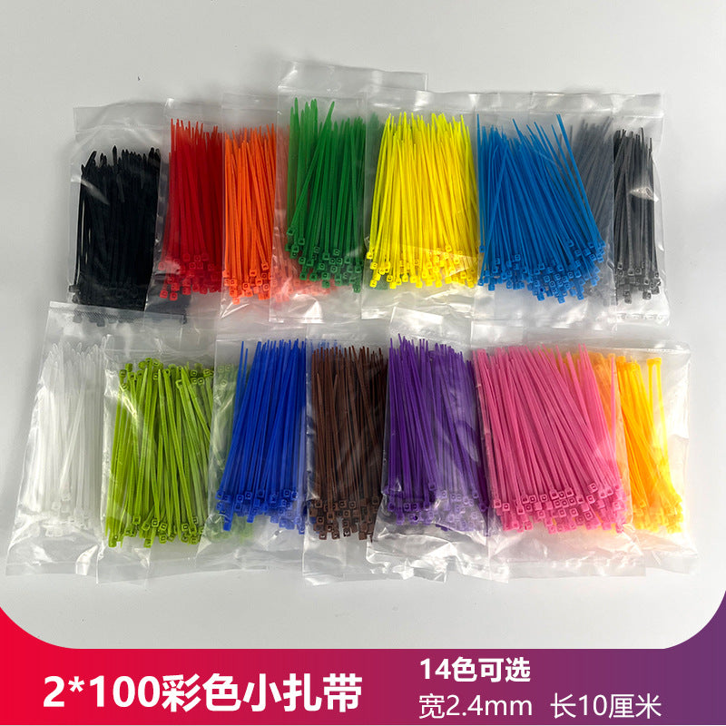 Mini Nylon Cable Zip Ties 2x100mm Assorted Colors