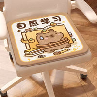 Capybara Plush Seat Cushion for Chairs and Stools, Non-Slip Breathable, All-Season Use