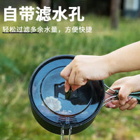 Outdoor Camping Cookware Set with Kettle and Frying Pan, Portable Picnic Cooking Gear