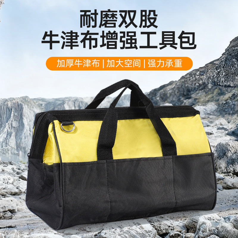 Heavy-Duty Canvas Electrician Tool Bag with Large Capacity, Portable Handheld for Repair and Woodworking