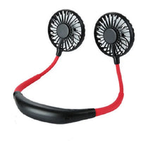 Portable Neck Fan with Dual Heads, Rechargeable Mini Fan for Sports and Outdoor Use