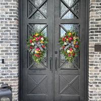Spring Easter Floral Swag Wreath for Front Door Decor