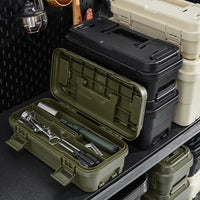 Portable Multi-layer Tool Storage Box with Dividers for Home, Outdoor, and Camping