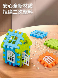 Building Blocks Set for Kids, Large Particle Construction Toy with Windows, Educational Puzzle for Boys and Girls 3+ Years