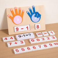 Montessori Wooden Finger Counting Board for Early Math Education