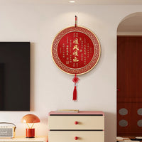 Heaven Official's Blessing Wall Hanging Decor for Living Room, Housewarming Gift, Auspicious Chinese Knot Tassel Art