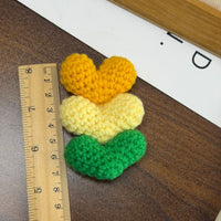 Handmade Crocheted Heart Keychain Plush Pendant for Bags & Accessories