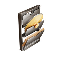 Wall-Mounted Pot Lid Holder with Suction Cup or Adhesive, Foldable Kitchen Organizer for Cutting Boards and Lids