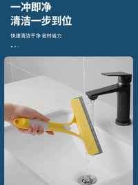 3-in-1 Window Cleaner Squeegee Spray Scrubber for Glass, Mirrors, and Tiles