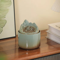 Mini USB Desktop Water Fountain Ornament with Silent Circulating Water Feature