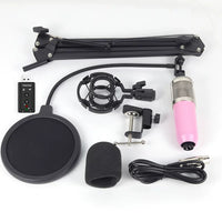 BM800 USB Condenser Microphone Kit with Boom Arm for Studio Recording and Live Streaming