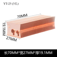 Pure Copper Heatsink Fin Array for Computer Cooling, Adjustable Length