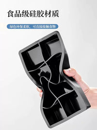 Food-Grade Silicone Ice Cube Tray with Lid, Easy Release Long Strip Ice Mold for Drinks and Baby Food