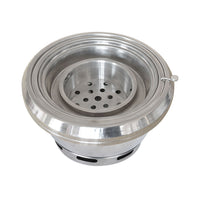 Korean Style Embedded Round Charcoal Grill with Upper Exhaust for Tabletop BBQ