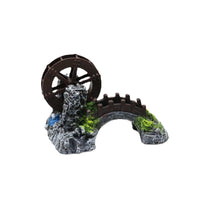 Aquarium Water Wheel Aerator Ornament with Oxygen Pump for Fish Tank Landscaping